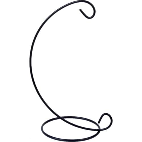 9'' Black Metal Hanging Flower Plant Vase Pot Stand Holder Home Decor DIY