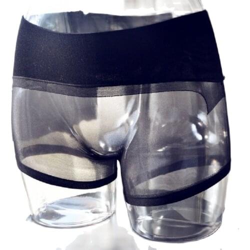 Seamless Panties Sexy 360-Degree Boyshort Women Boxer Briefs Transparent Silk Stocking Underwear Ultra-thin Non-trace Lady Panty