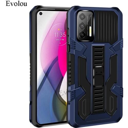 Kickstand Holder Case For Motorola G stylus 5G G Power Play 2021 ONE 5G Ace PC Shockproof Bumper Cover For Moto G9 G8 Power Plus