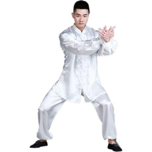 Chinese Tai chi Uniform Imitation silk 5 Colors High Quality Wushu Kung fu Clothing Kids Adults Martial arts Wing Chun Suit