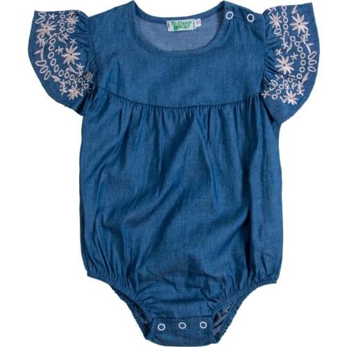 2020 new 0-24M Ruffles Baby Clothing Newborn Baby Girls Denim Romper Jumpsuit Outfits Sunsuit Clothes