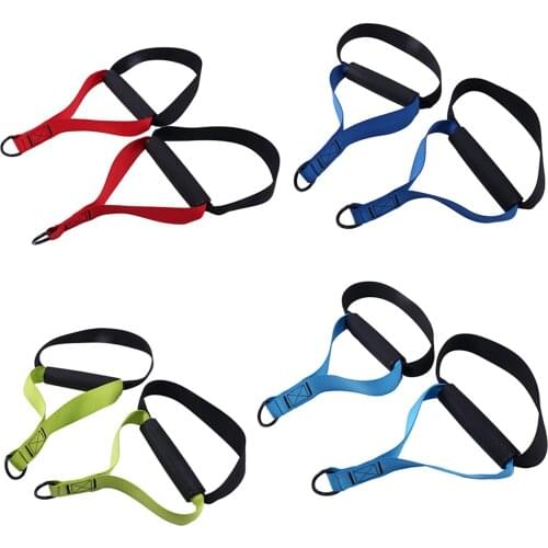 Gym Resistance Bands Handles Anti-Slip Grip Strong Webbing Fitness Heavy Duty Cable Machine Workout Equipment