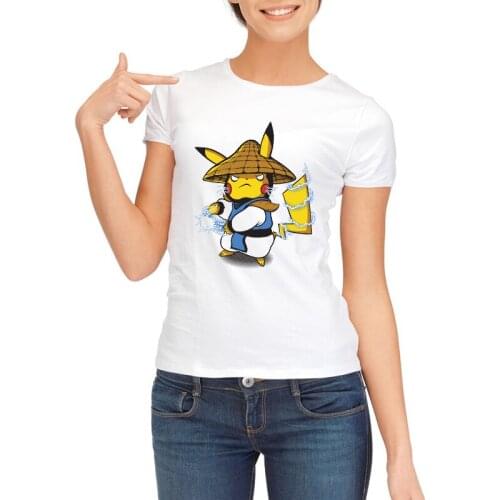 Fashion ladies T-shirts summer latest printed Poke Raiden Design Funny womans T-shirts Hot Tops Cool design