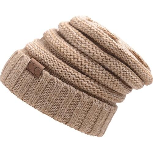 2020 The New Fashion Winter Mahua European and American Style Pullovers Cap Men and Women Vertical Knit Cap