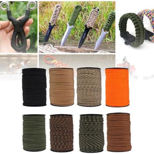 100 Meters Dia.4mm 9 stand Cores Paracord for Survival Parachute Cord Lanyard Camping Climbing Camping Rope Hiking Clothesline