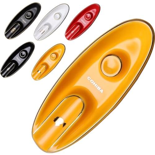 COHIBA Cigar Ashtray Travel Ashtray Outdoor Ceramic Boat shape Ash Tray holder 1 cigar Single Slot Design