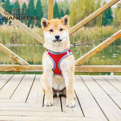 KANGFEILE Pet Vest Harness Leash Sets Adjustable Chest Puppy Harness Breathable for Small Medium Dog Cat Supplies D2375