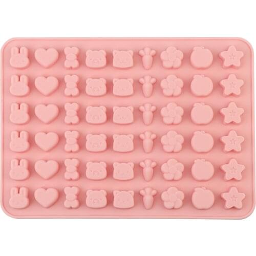 Silicone Candy Chocolate Cartoon Gummy Molds Funny Animal flowers Love Heart Ice Cube Moulds 3D DIY Cute Suger Mold