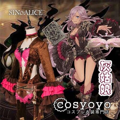 SINoALICE Alice Cosplay Costume Mage Sexy Velvet women embroidery Outfit Halloween new uniform