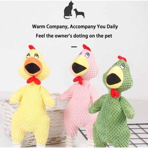 Funny Pet Toy Squawking Rooster Screaming Plush Chicken Shrilling Cock Attractive Dog Cat Puppy Sound Toy