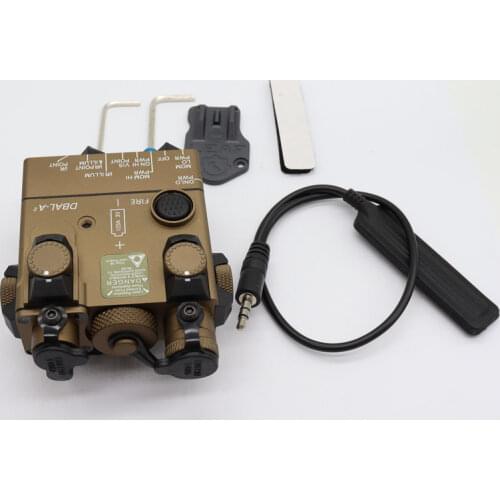 STOAC Airsoft Tacital PEQ Mini DBAL A2 CNC Red Aim Laser IR LED White Light with QD Mount Hunting Guns Weapon Laser Sight 3.5MM