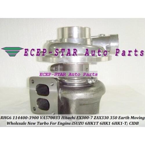 RHG6 CIDB 114400-3900 VA570033 1144003900 Turbo Turbocharger For HITACHI EX300-7 ZAX330 Earth Moving For ISUZU 6HK1T 6HK1 6HK1-T
