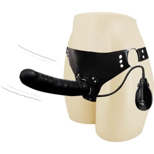 YEMA Auto Inflatable Lesbian Strap-on Dildo Vibrator Enlarge Penis Adult Sex toy for Woman Lesbian Couples