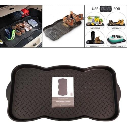 Water Resistant Plastic Shoe Tray for Boots Drip Tray Entryway Dog Rug