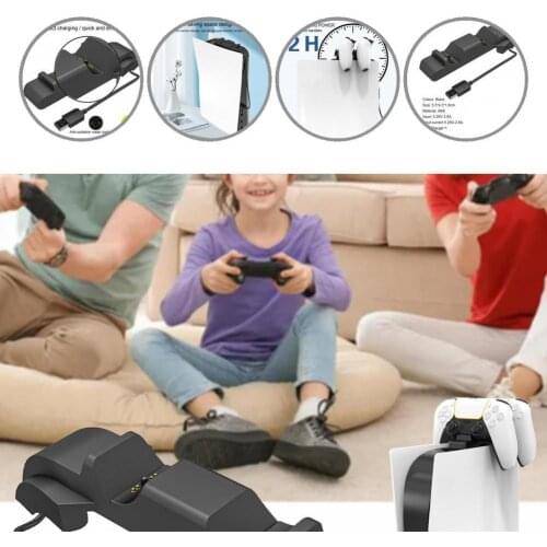 Overcurrent Protection Compact Stable Output Gamepad Charging Station for PS5