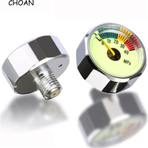 0-40MPA solar luminous pressure gauge with 304 stainless steel tempered glass high pressure air compressor pump 30MPA 30 40 MPA