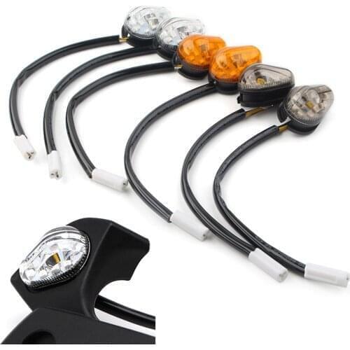 1Pair Motorbike Turn Signal Light LED Lamp For YAMAHA FZ10 FZ09 FZ07 FZ03 FZ25 FJ-09 XSR 700 900 Gray/Transparent/Amber