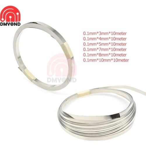 10 Meter Li-ion Battery Nickel Sheet Plate Nickel Plated Strip Connector 0.1mm Steel Belt Spot Weld Machine 18650 Battery Welder