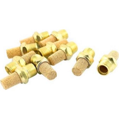 10 Pcs Air Pneumatic 1/8PT Thread Reduce Noise Exhaust Silencer Muffler