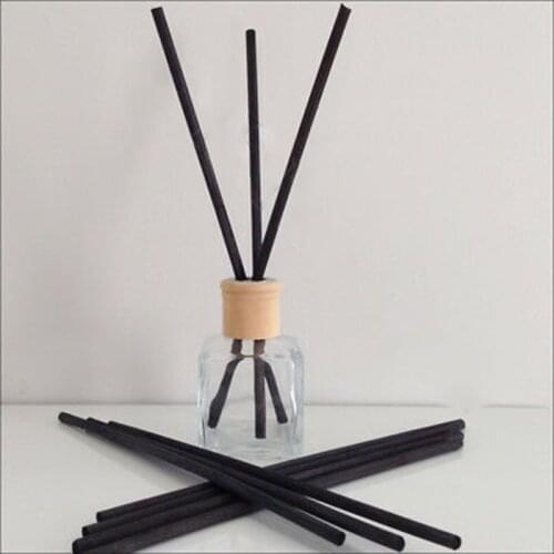 100xBlack Rattan Reed Sticks Bamboo Natural Oil Diffuser Replacement 28cm X 3mm