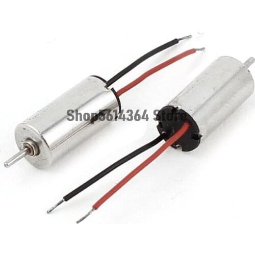 2 Pcs DC 1.5V-3.7V 40000RPM Speed 6mm x 12mm Mini Micro Coreless Motor