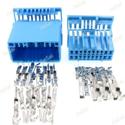 20 Pin Automotive CD Player Power Speaker Plug Audio Auto Connector Female Male For Honda Fit Buick