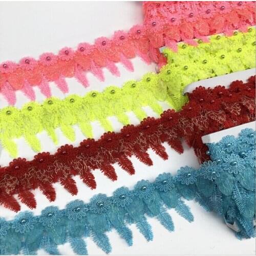5Yards Tassel Lace Trim Knitting Wedding Embroidered DIY Handmade Patchwork Ribbon Sewing Supplies Craft 6.5cm