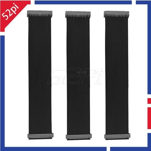 52Pi 3pcs 19cm 40 Pins 40Pin Way GPIO Rainbow Ribbon Cable DIY For Raspberry Pi Model B / Model B+ / 2 / 3 Model B / 4B