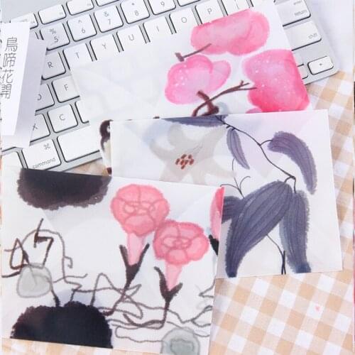 6PCS/PACK 145*110mm student office flower hidden sulfuric acid paper envelopes 6 random