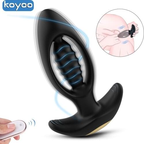 KOYOO Anal Vibrator Wireless Remote Control Male Prostate Massager Huge Dildo Vibrators for Men Gay, Big Butt Plug Anal Sex Toys