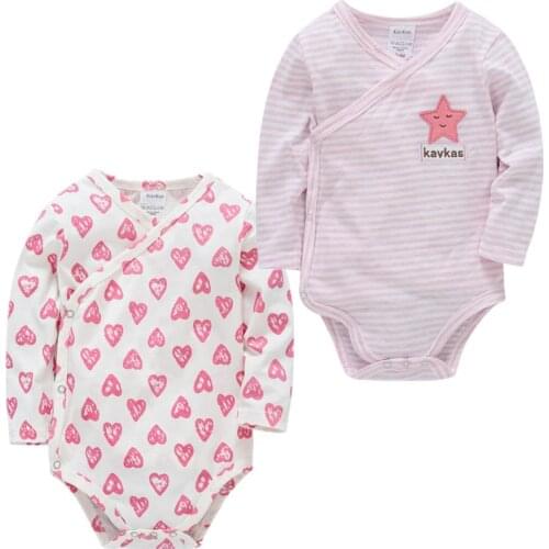 2 3 4PCS Baby Bodysuits For Boys And Girls Long Sleeved Cartoon Print Cotton Bodysuit Newborn Jumpsuits Infant Baby Clothes