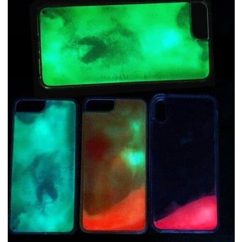 Liquid Glitter Quicksand Phone Case for Samsung Galaxy S8 S9 S10 S10E E Plus Note8 Note 9 10 10+ Luminous Neon Sand Case