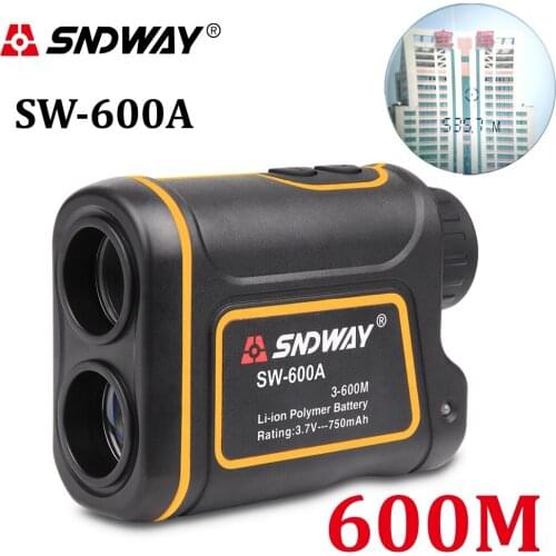 Sndway SW-600A Laser Distance Meter Telescope 600M Golf Laser Range Finder for Outdoor Height Speed and Angle Measurement
