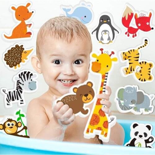 Baby Animal Bath Toys Fun Foam Animals shark toy for Cognitive floating childrens educational bath toy