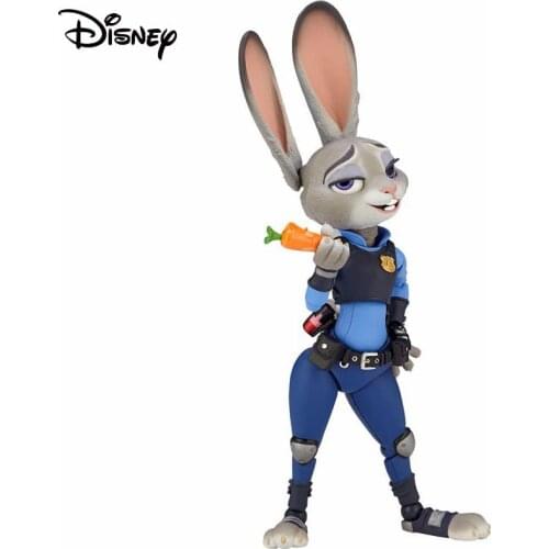 Disney Movie Zootopia Judy Hopps Rabbit Officer PVC Action Figure Model Toy Movable Cartoon Collection Decoration Kids Doll Gift