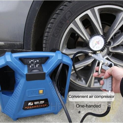 220v Electric Air Compressor Portable Home Nflator 1.1KW No Fuel Fast inflation Tools DIY Spray Paint Automatic Manometer