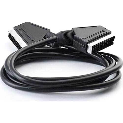 1.5M EU VERSION 21 Pin Scart Cable Lead Wire Male to Male for Video DVD TV VCR SKY