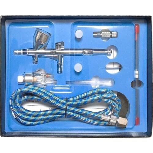 KKmoon Professional Dual Action Gravity Feed Airbrush Kit with 1.8m Hose Air Brush Art Painting Body Paint Manicure Spray Gun