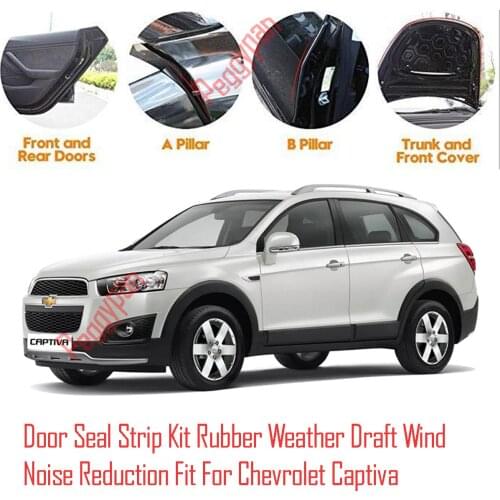 Door Seal Strip Kit Self Adhesive Window Engine Cover Soundproof Rubber Weather Draft Wind Noise Reduction For Chevrolet Captiva