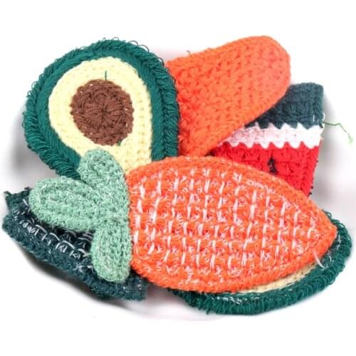 Mix Multicolor Fruits Embroidery Fabric Appliqued Sewing Patches Handmade Garment Accessory Decoration Badge Stickers DIY 5pcs