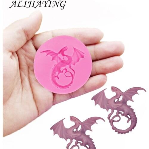 Cartoon flying dragon silicone molds for 3D crafts cake decorating tools fondant Chocolate Molds Sugarpaste Bakeware DY0043