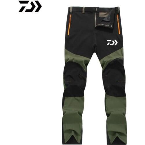 Mens Thin DAIWA Fishing Pants Cargo Work Army Breathable Waterproof Quick Dry Men Fishing Clothing Casual Summer DAWA Trousers