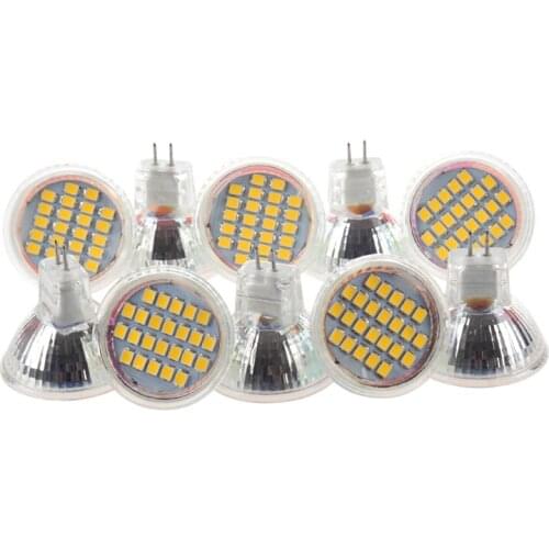 New 10pcs MR11 GU4 Warm White 3528 SMD 24 LED Home Spotlight Light Lamp Bulb 1W 12V