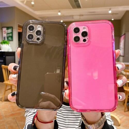 Wholesale Clear Lens Camera Protective Shock-Absorbing Soft TPU Hybrid Hard PC Phone Case For iPhone 12 Pro Max 11 XS XR 7 8