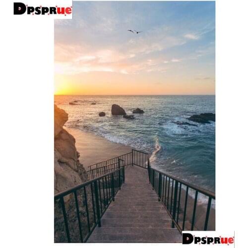 Full Square/Round 5D Diy Diamond Painting Cross Stitch Christmas Sun Sea Scenery Embroidery Mosaic Home Decor Gift