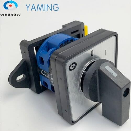 LW26-20/1 DIN mounted ON-OFF Rotary Switch Knob 2 Position 0-1 Changeover Cam Switches 20A 1 Pole 4 Terminals Control Circuit