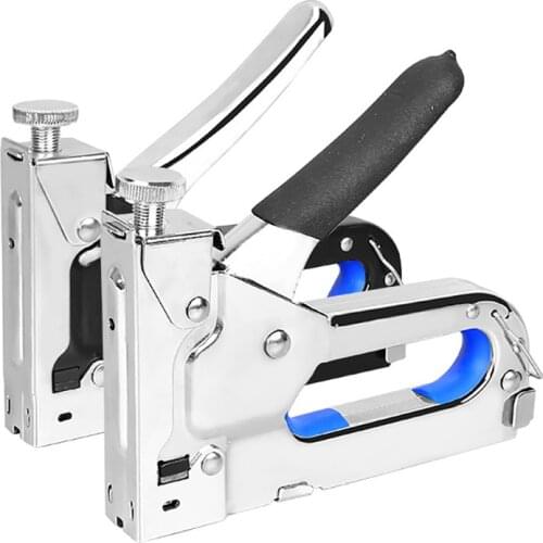 Manual Nail Staple Gun Furniture Stapler Rivet Three 3-in-1 Gun Kit Nailers Rivet Tool Wood Door Upholstery Framing