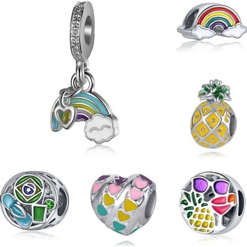 Fit pulsera charms silver plata de ley original bracelet beads breloque pour fabrication bijoux jewelry charm