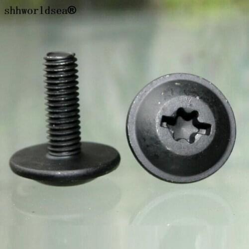 Shhworldsea auto metal clip zinc black fender screw for audi