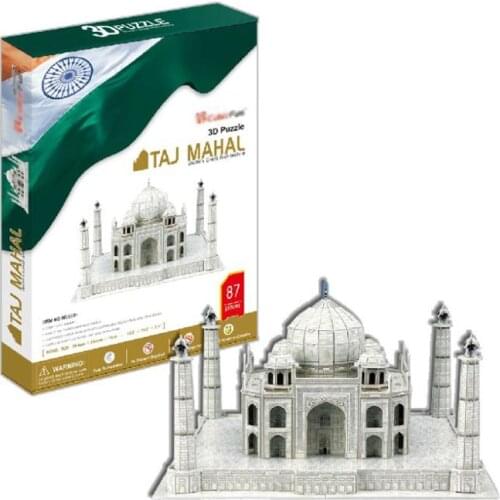T0495 3D Puzzles Taj Mahal India-Hardback edition DIY Building Paper Model Creative gift Educational toys hot sale